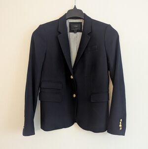 J Crew Navy Schoolboy Blazer Size 8 Wool